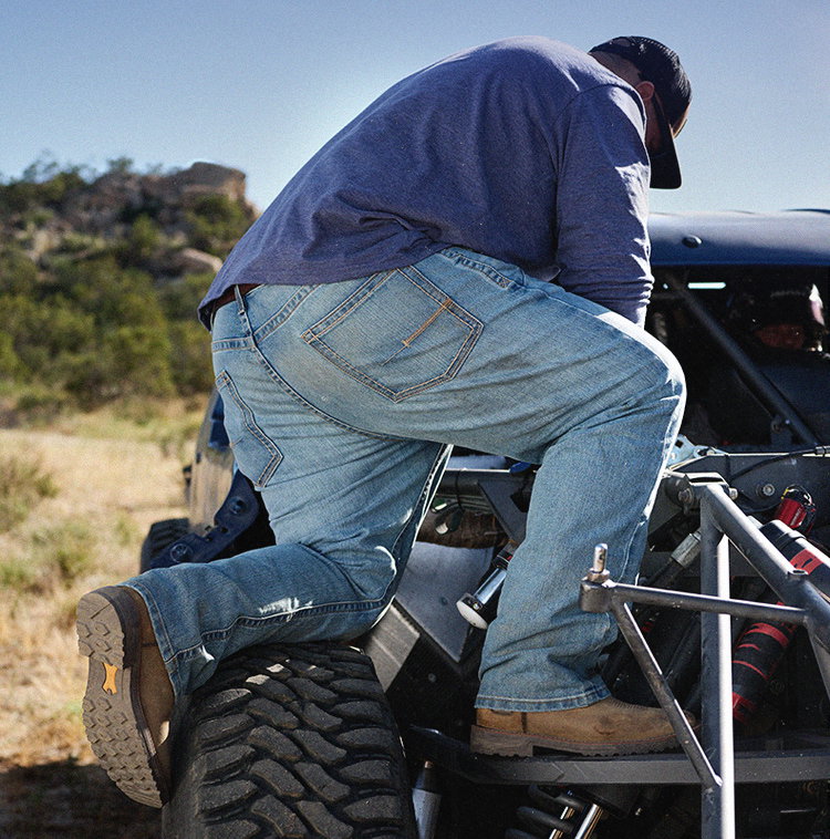 2X MORE DURABLE. Jeans that hold up to hard work &amp; heavy wear.