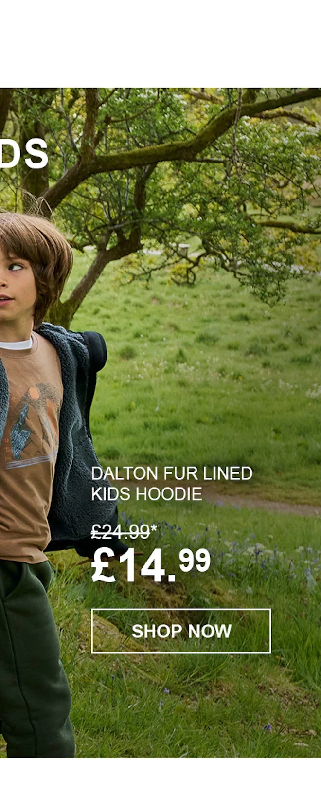 Dalton Fur Lined Kids Hoodie