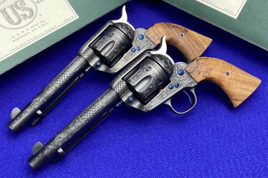 Mark Swanson FEGA Master Engraved USFA SAA - Matched Consecutive Pair 2/2