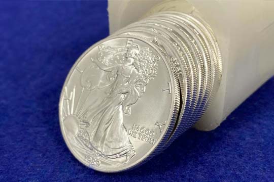 1989 Silver Eagle - Full Tube of 20 - Un-Searched Tube 20 Troy Ounces BU