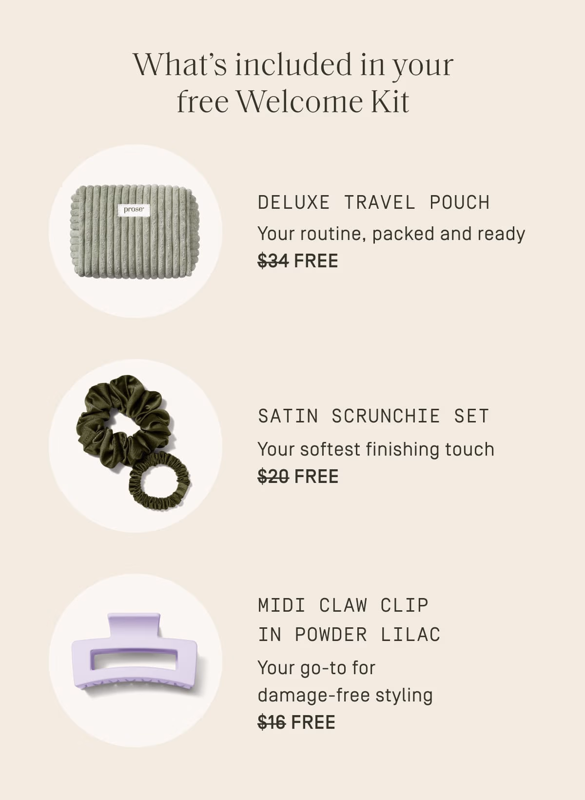 What's included in your free Welcome Kit