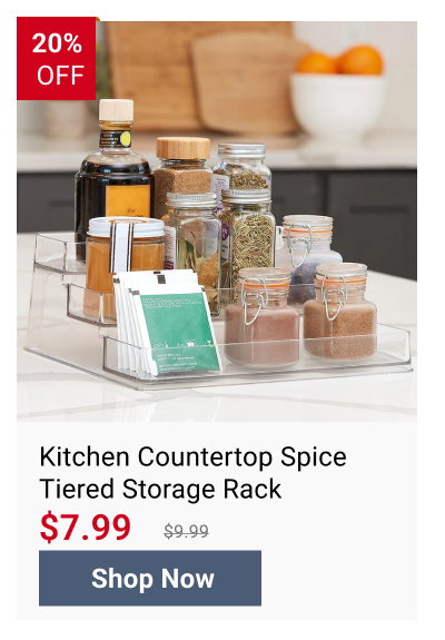 Kitchen Countertop Spice Tiered Storage Rack