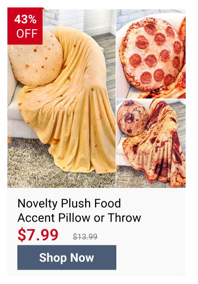Novelty Plush Food Accent Pillow or Throw