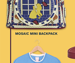 Beauty and the Beast Mosaic Mini Backpack