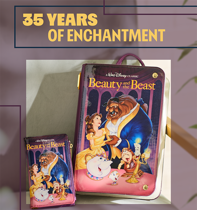 35 Years of Enchantment. Products Shown: Loungefly Disney Beauty and the Beast VHS Tape Figural Mini Backpack - BoxLunch Exclusive. Shop Beauty and The Beast.