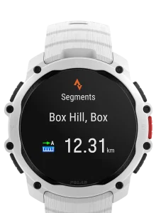 Polar Street X showing a Strava segment result