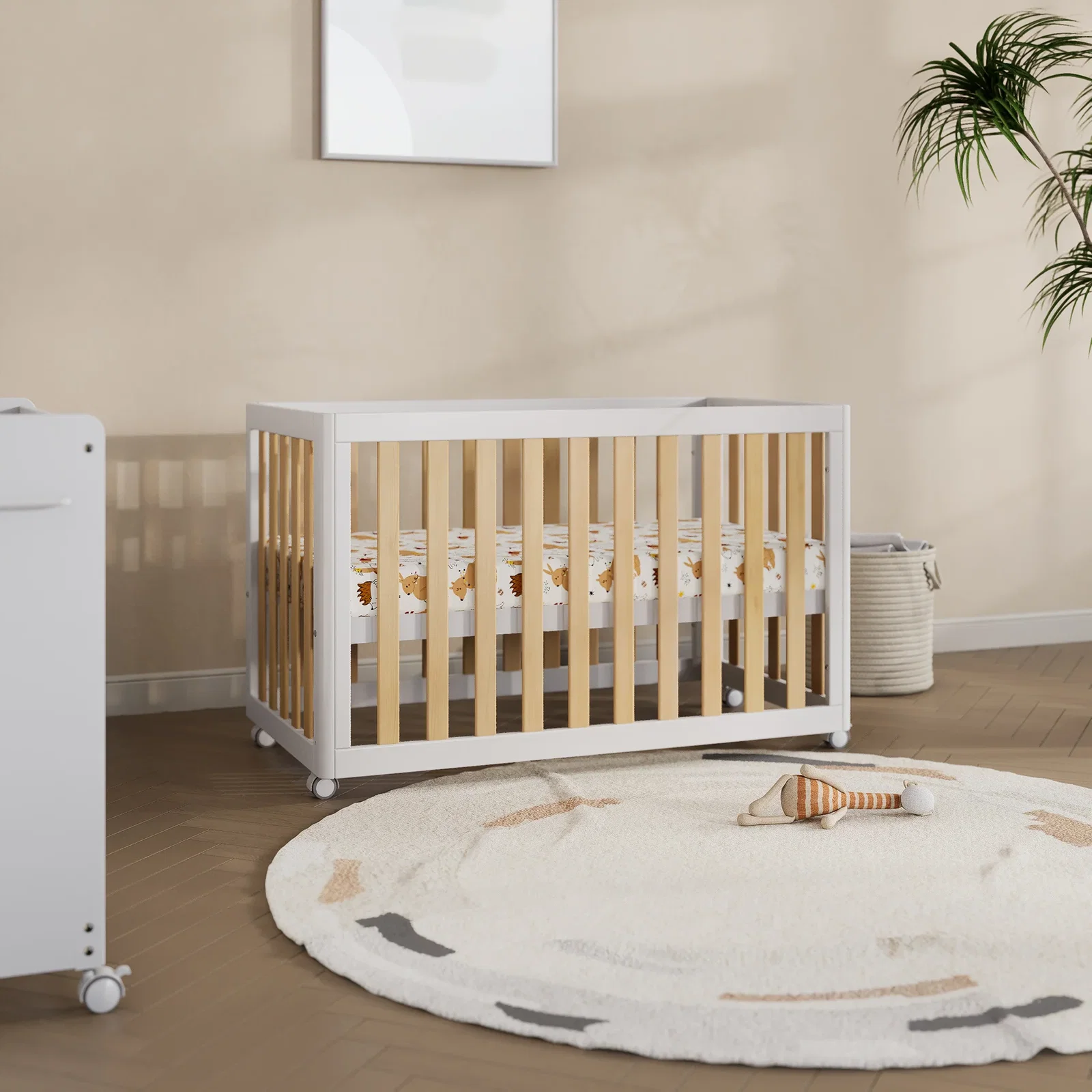 Image of Turin Compact Baby Cot with Pocket Spring Mattress