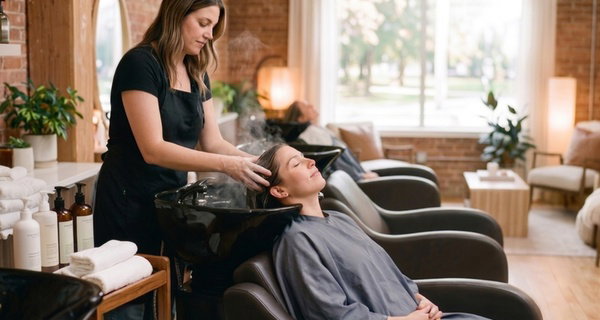 Haircut with Relaxing Massage, Deep Conditioning & Styling