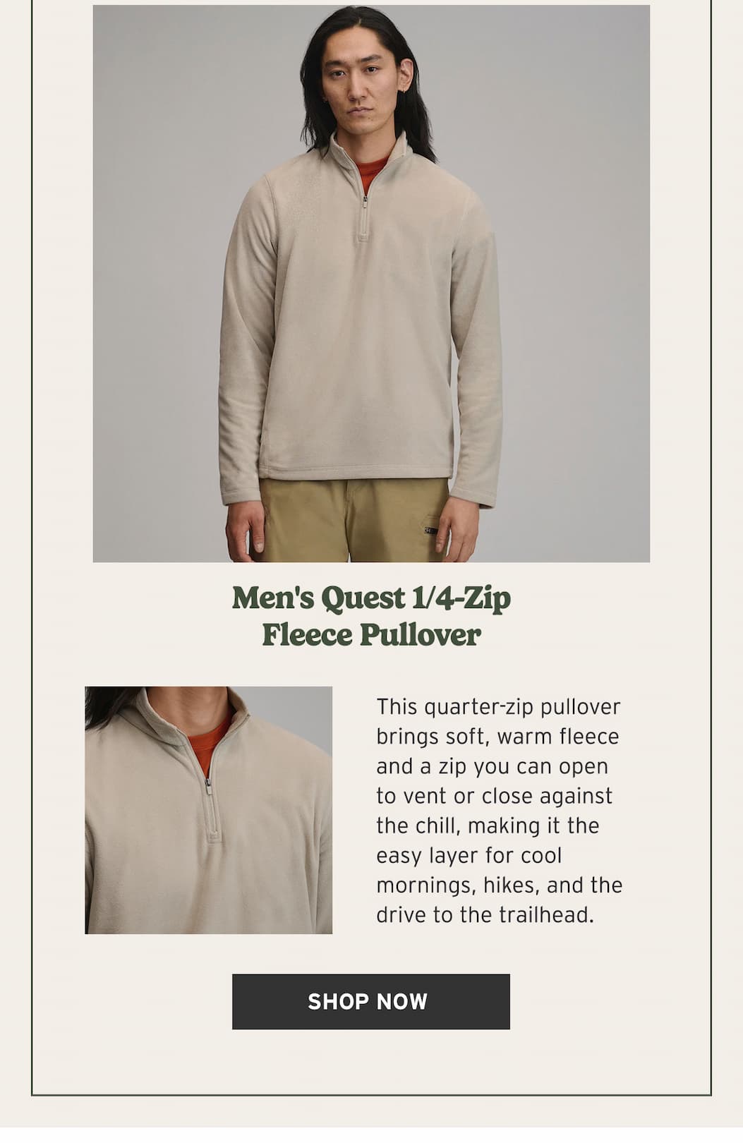 Men's Quest 1/4-Zip Fleece Pullover
