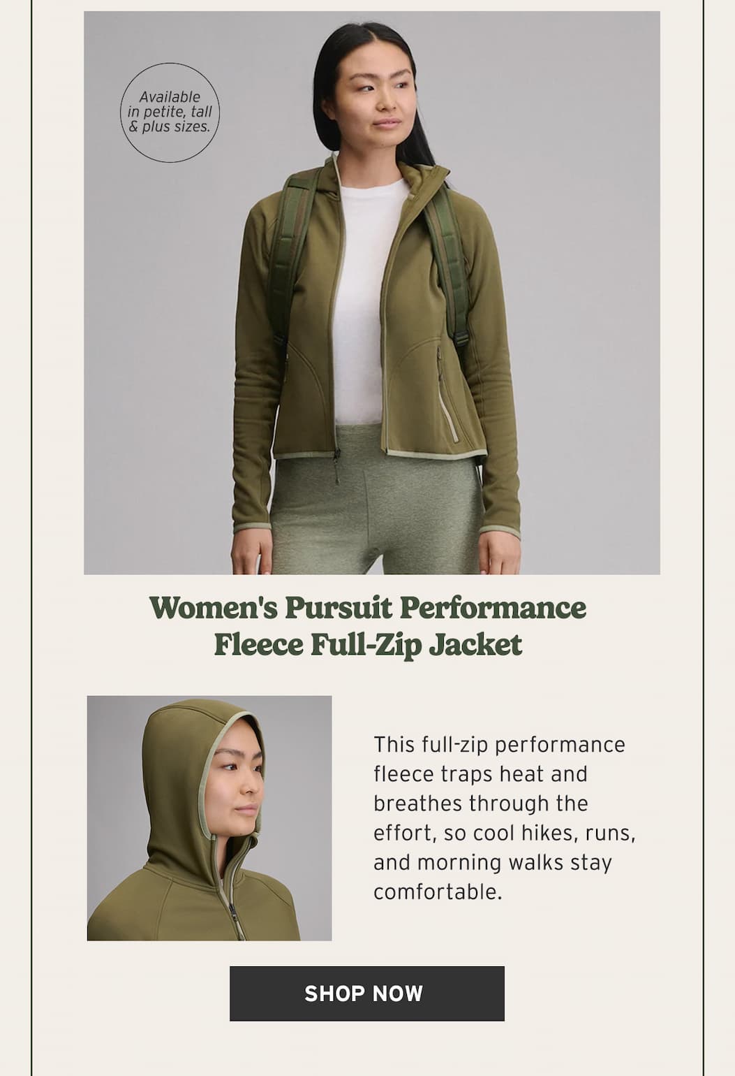 Women's Pursuit Performance Fleece Full-Zip Jacket