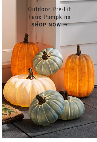 Outdoor Pre-Lit Faux Pumpkins - shop now