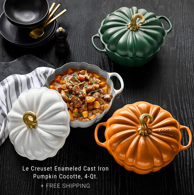 Le Creuset Enameled Cast Iron Pumpkin Cocotte, 4-Qt. + Free Shipping