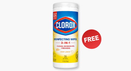 Free Clorox Wipes with $30+ Order