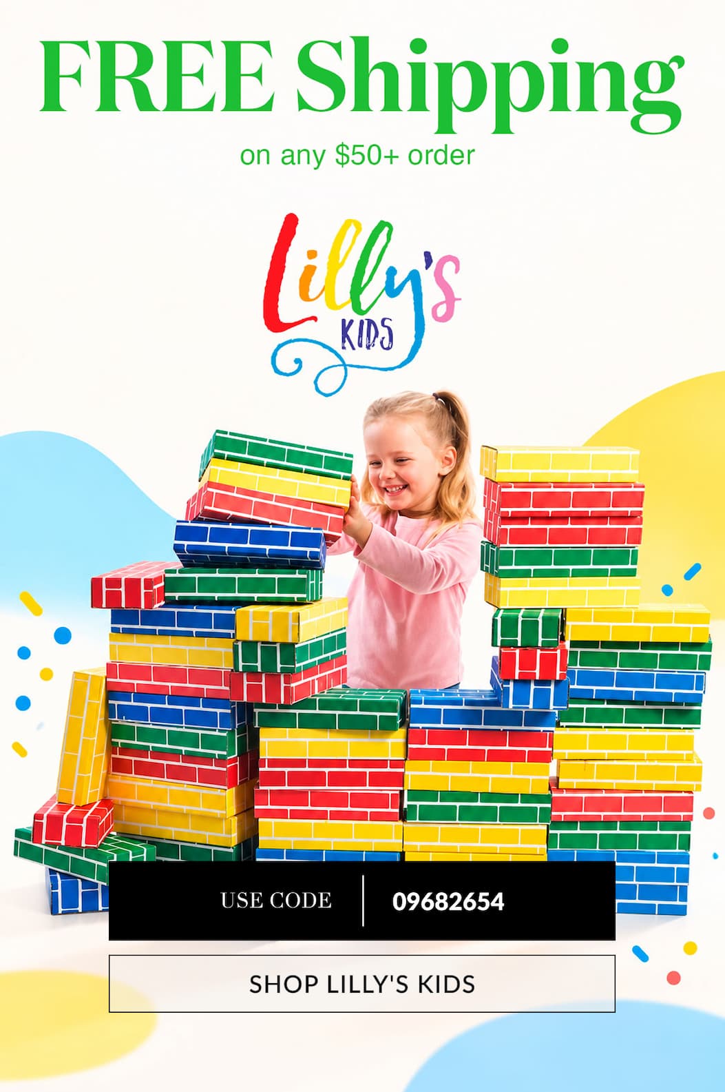 Free shipping on any $50+ order