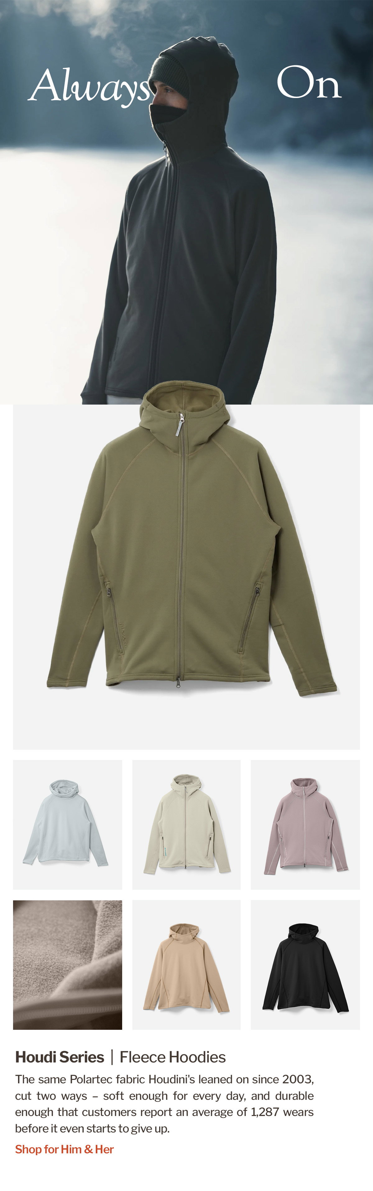 Houdini Houdi Series | Polartec Fleece Hoodies | WildBounds