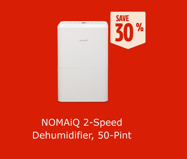 Save 30%. NomaiQ 2-Speed Dehumidifier, 50-Pint.