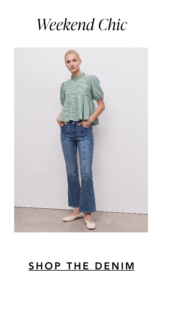 Pintuck High Waisted Bootcut Denim Jeans