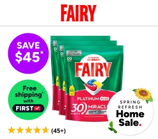 Fairy Platinum Plus Lemon 195 Dishwasher Tablets (3 x 65 Pack) Product Image