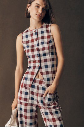 Maeve Gingham Vest