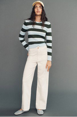 Maeve Colette Corduroy Full Length Wide Leg Pants