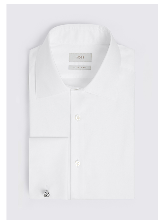 Premium Tailored Fit White Twill Shirt