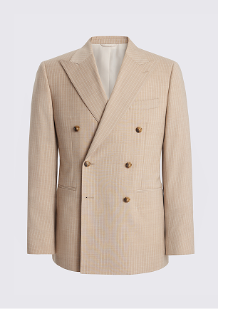 Tailored Fit Performance Neutral Stripe Suit