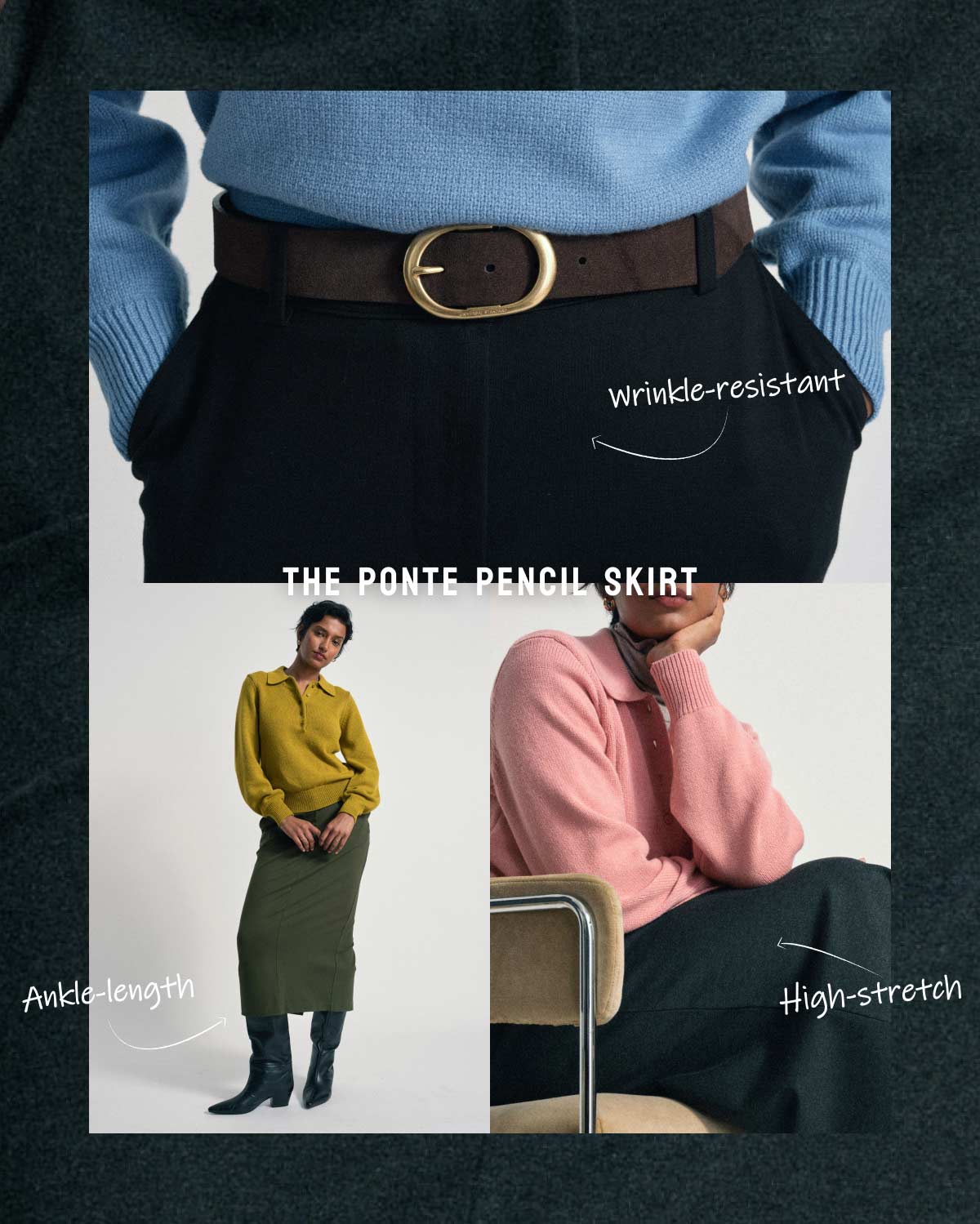 Ponte Pencil Skirt