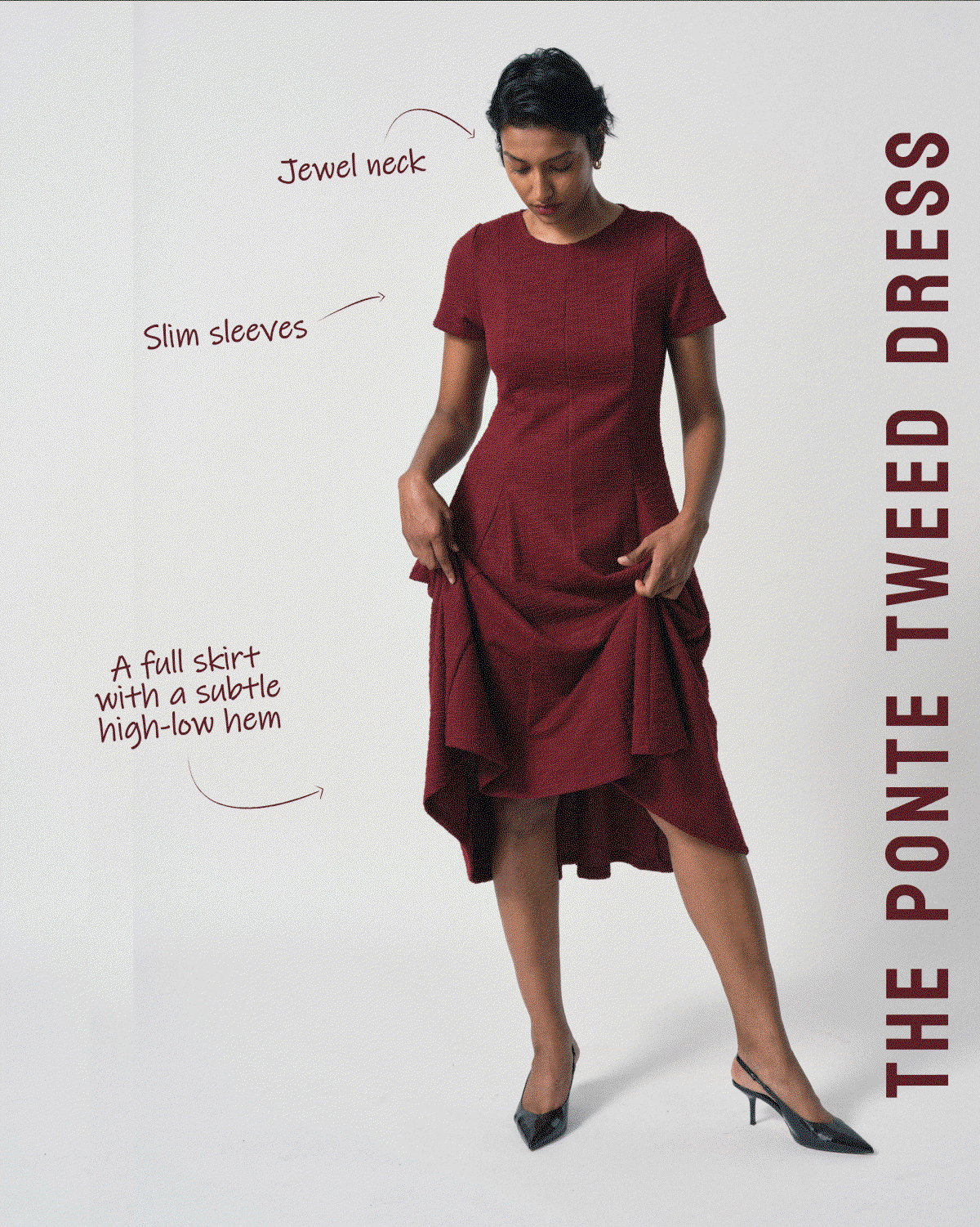 Ponte Tweed Dress