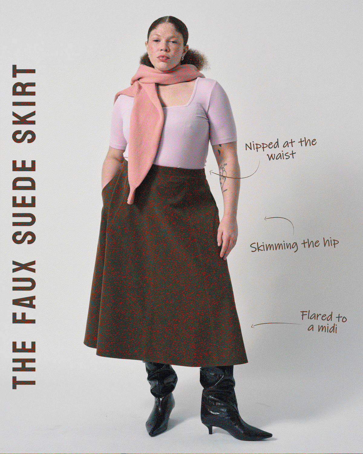 Faux Suede Skirt