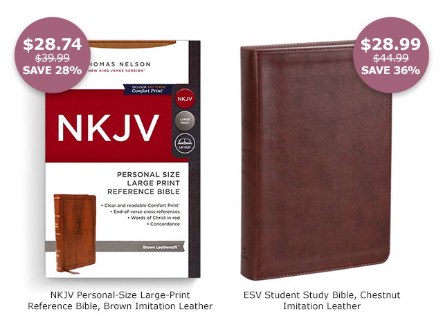 NKJV Personal Size Large Print Reference Bible | ESV Student Study Bible