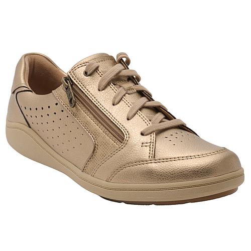 Clarks Bryianne Dazz Leather Lace-Up Sneakers