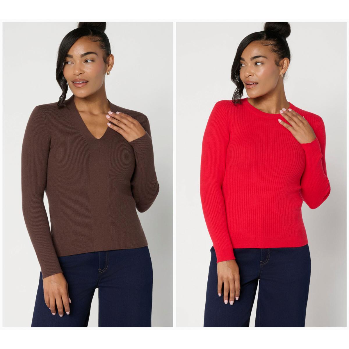 Mark & James by Badgley Mischka 2 Pack Ribbed Sweater