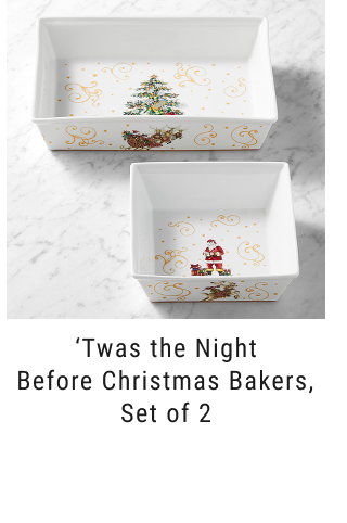 ‘Twas the Night Before Christmas Bakers, Set of 2