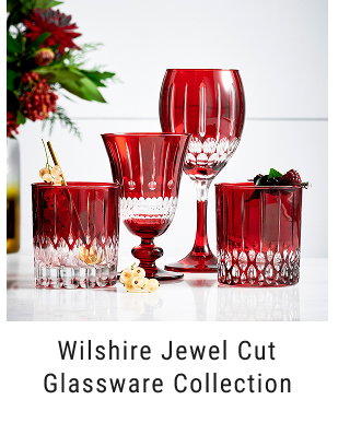 Wilshire Jewel Cut Glassware Collection