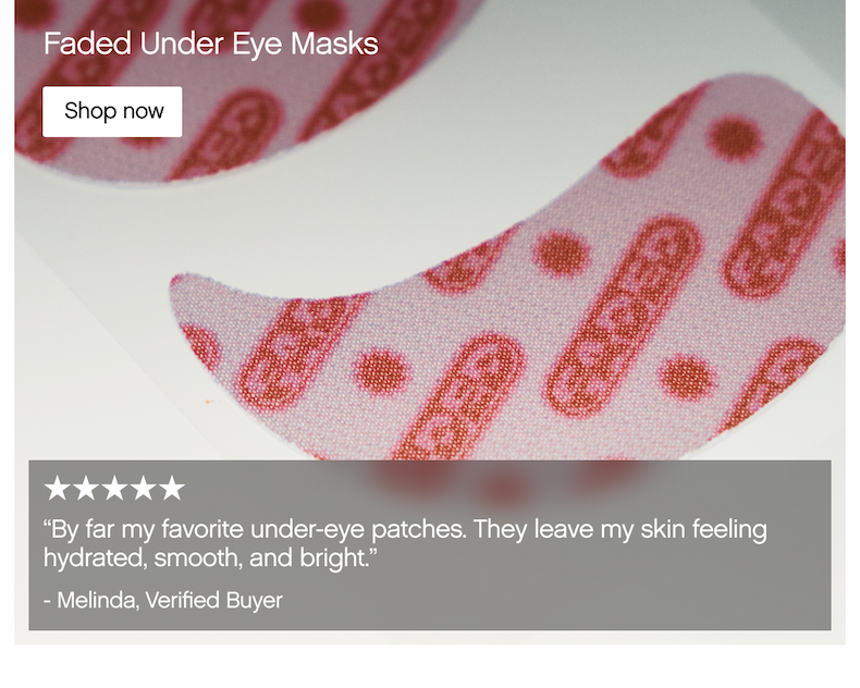 Faded Under Eye Masks