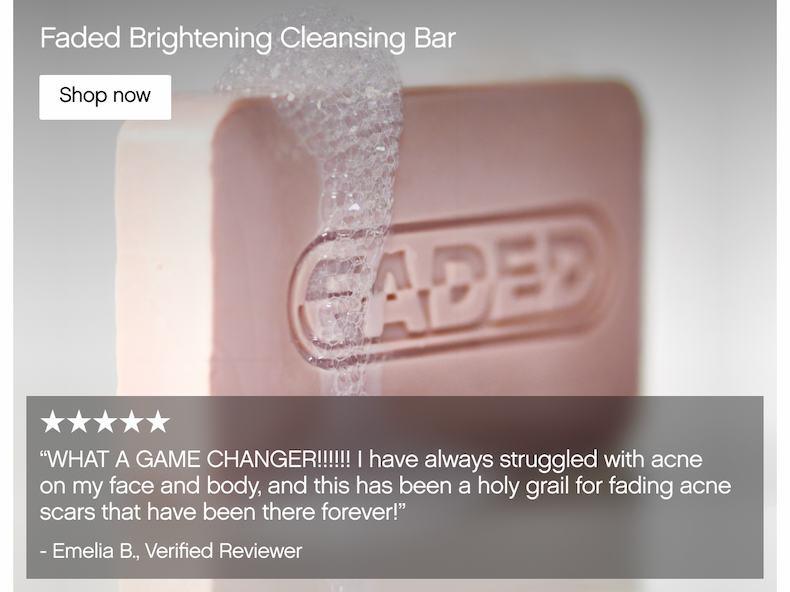 Faded Brightening Cleansing Bar