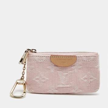 Key Pouch Washed Pink Monogram