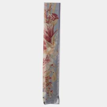 Multicolor Floral Print Silk S