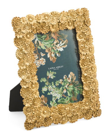 5x7 Metallic Wildflower Bounty Table Top Picture Frame | Gold