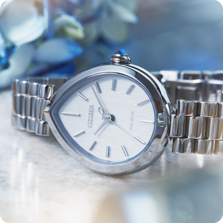 Citizen Ladies L Rainell Eco Drive White Dial Stainless Steel 26mm Watch EM1200-55A