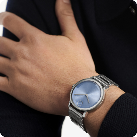 Movado Men's BOLD Evolution 2.0 Blue Dial Grey Case Watch 3601422