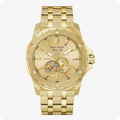 Bulova Marine Star Marc Anthony Automatic Gold Tone Dial 97A200