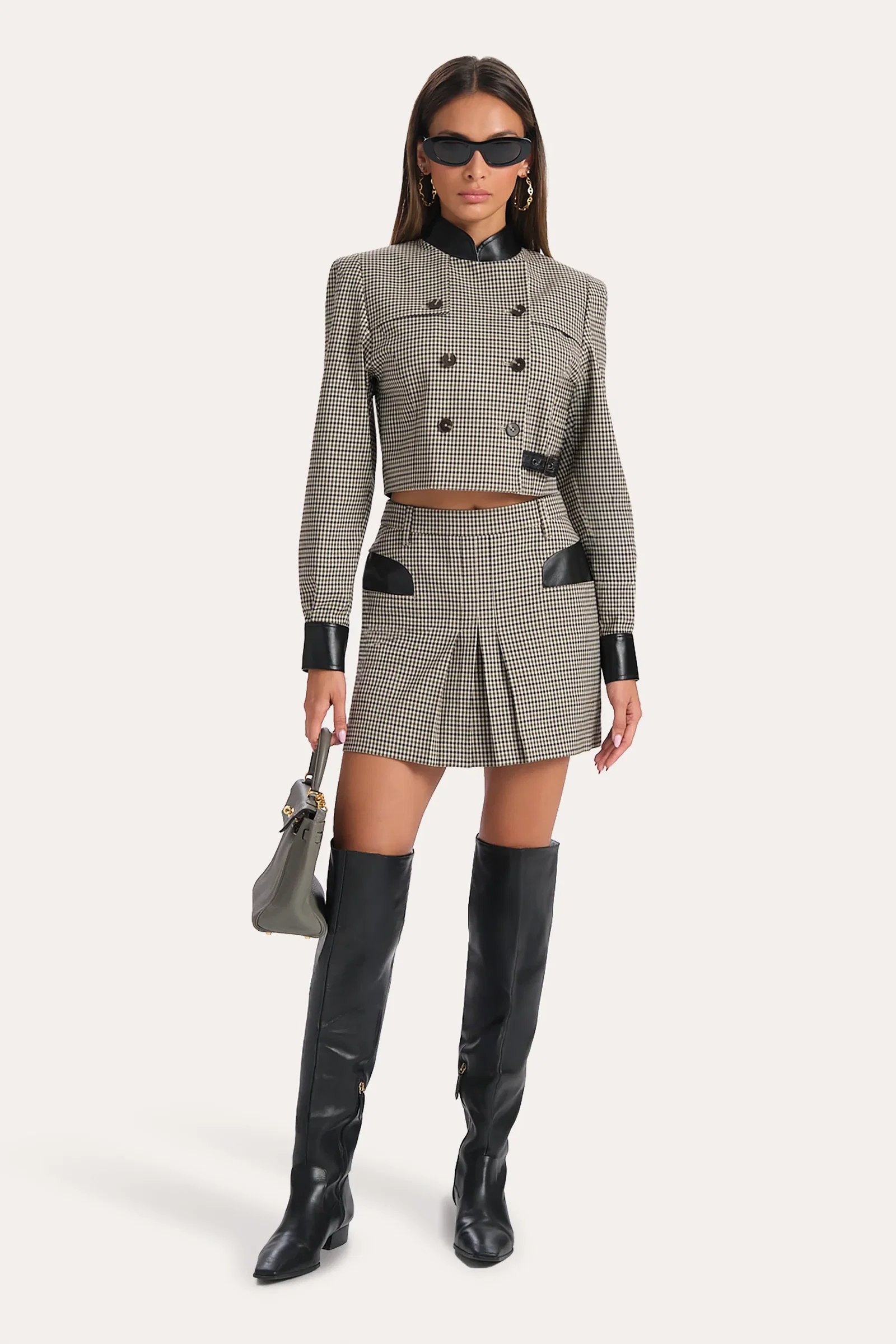 Image of Louisa Italian Plaid Mini Skirt