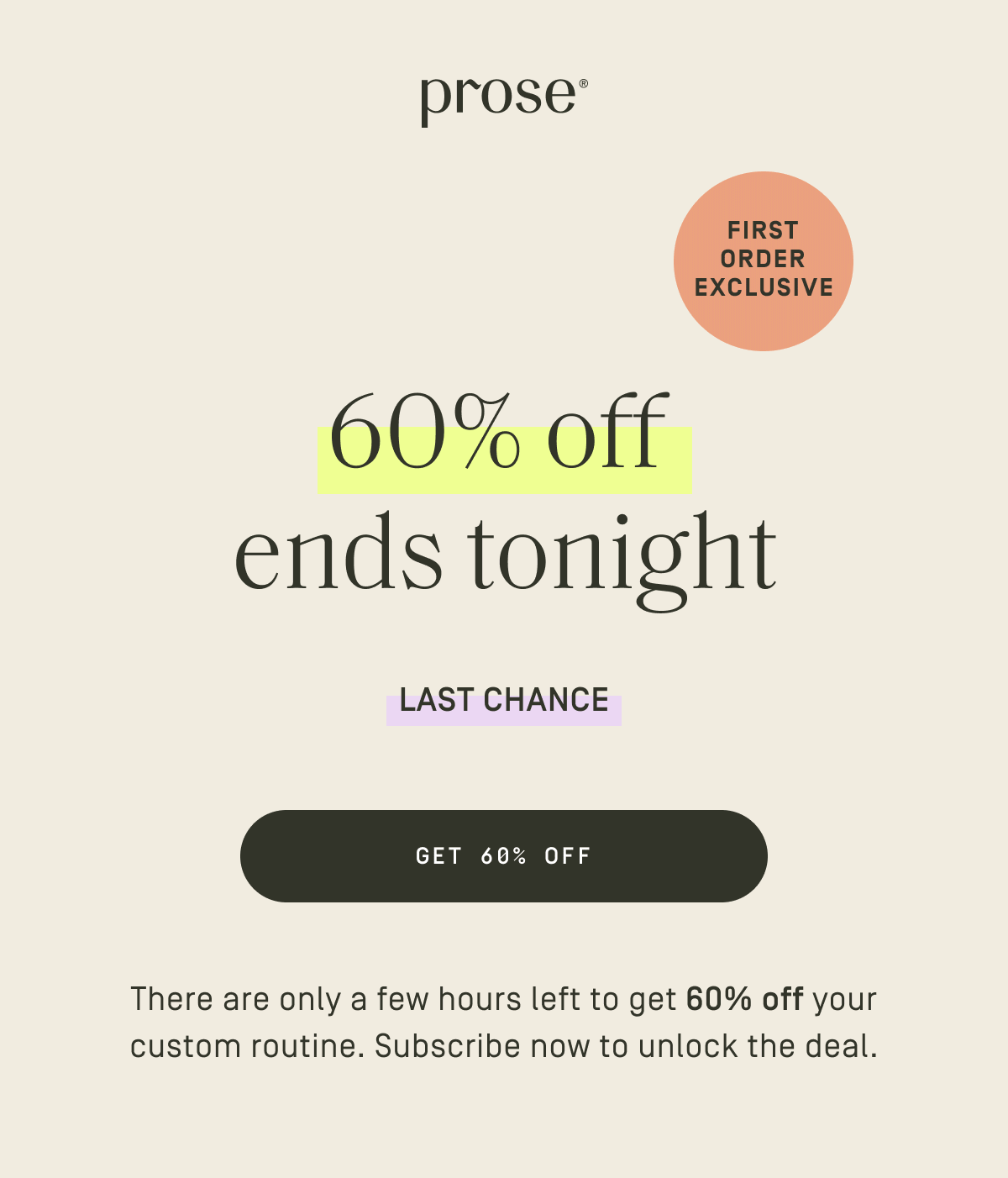 60% off ends tonight!