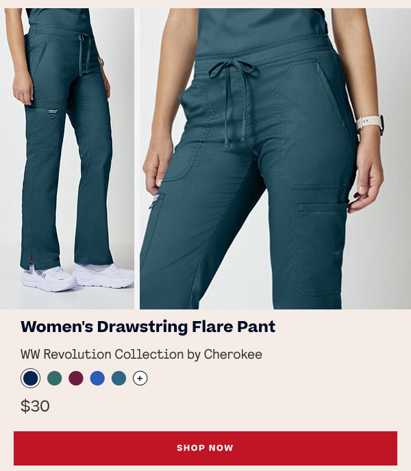 SHOP THE CHEROKEE DRAWSTRING FLARE PANT