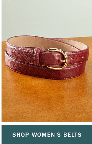 Shop Women's Belts. Women's Pebble-Grain Leather Dress Belt