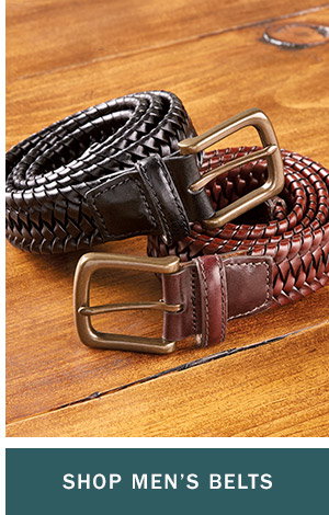 Shop Men's Belts. Men's Stretch Braided Leather Belt 