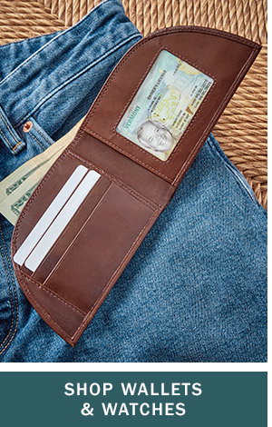 Shop Wallets & Watches. Men's Front-Pocket Leather Wallet