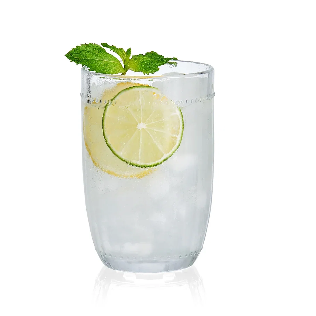 Everyday White Ribbed Highball Glass