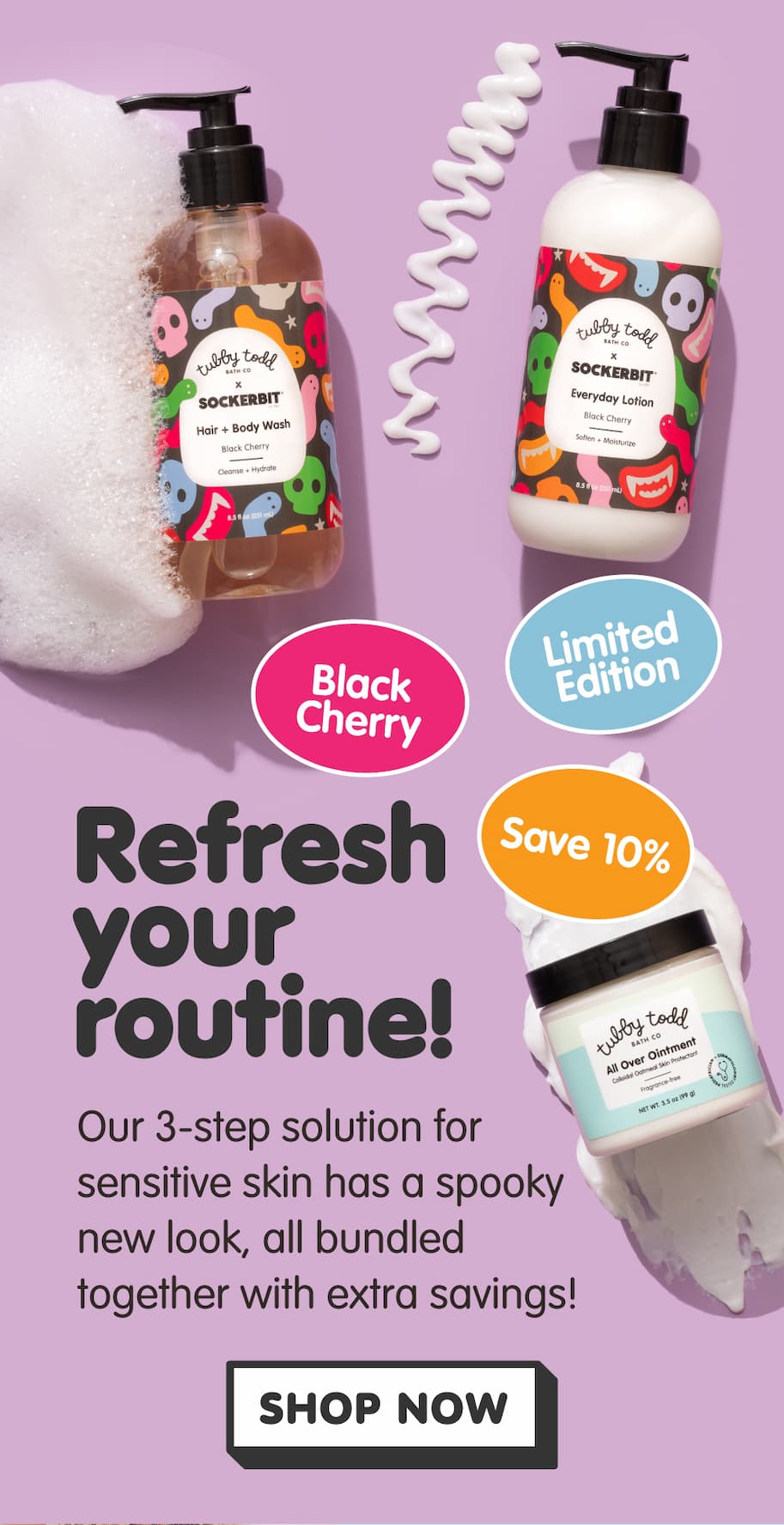 Refresh your routine with our Black Cherry Regulars Bundle